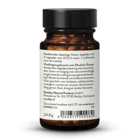 sunday natural rosenwurz|Rhodiola Rosea 230 mg. Uit wilde verzameling. 60 capsules